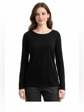 Adar Black Long Sleeve Top